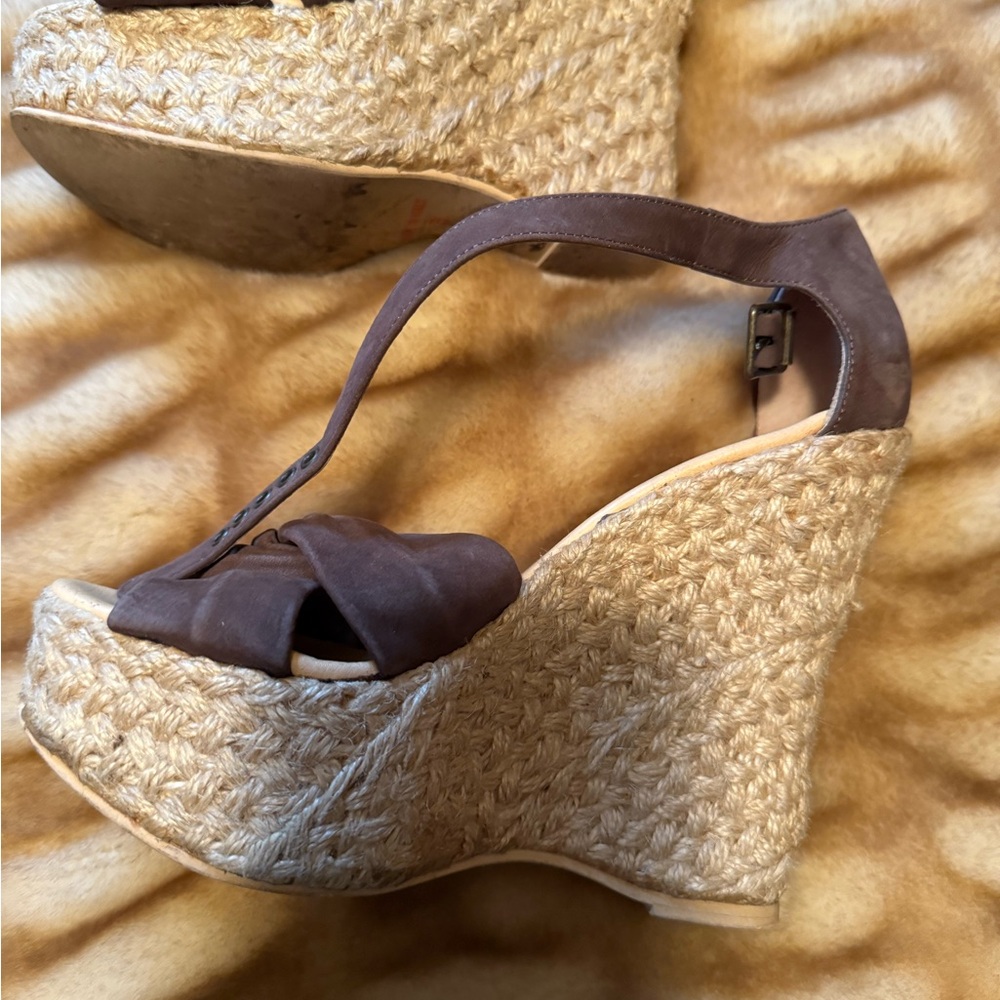 Vintage Michael Kors Brown Wedge Sandals - Picture 5 of 7